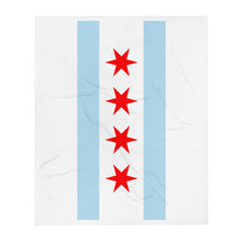 Load image into Gallery viewer, Chicago Flag Throw Blanket - 312 Supply + Co.
