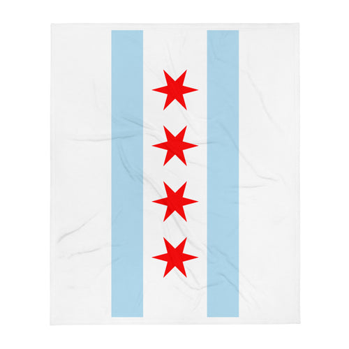 Chicago Flag Throw Blanket - 312 Supply + Co.