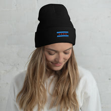 Load image into Gallery viewer, Chicago Flag Cuffed Beanie - 312 Supply + Co.

